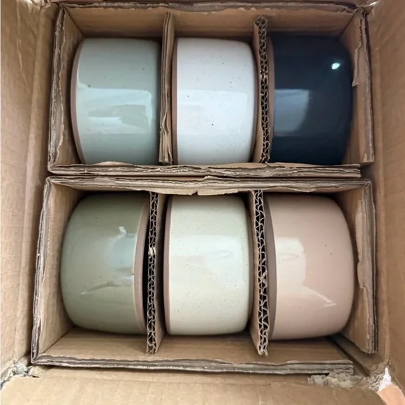 NEW! Sheffield Home Stoneware Set of 6 Ramekins Oven Safe Serving Cups - Picture 2 of 3